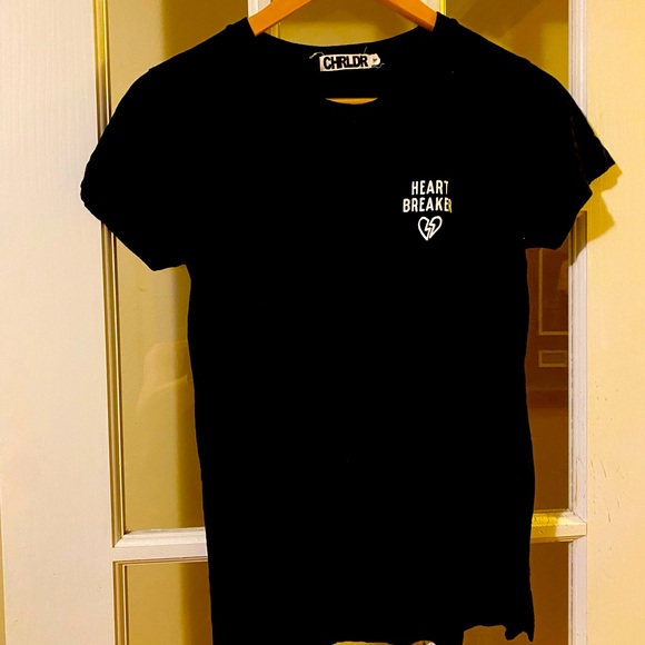 CHRLDR black heart breaker t-shirt size small - Picture 1 of 2